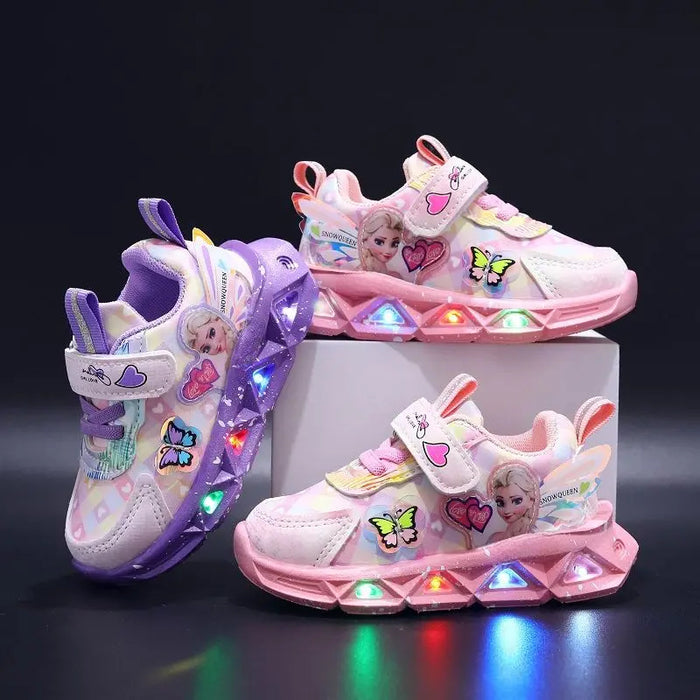 Frozen Elsa Princess LED Sneakers For Girls