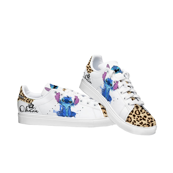 Stitch Leopard Print Sneakers