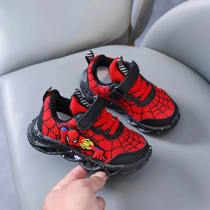 Spiderman Themed LED Sneakers For Boys