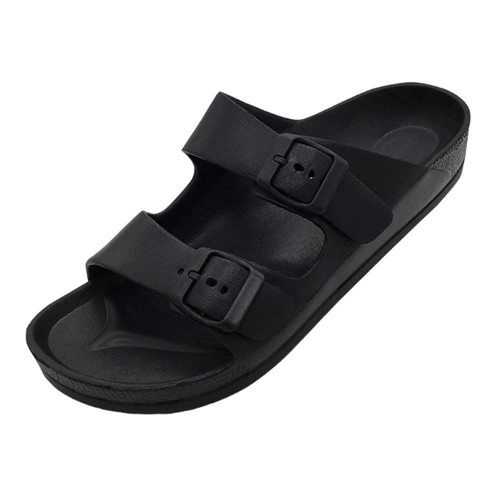 Women's Comfort Slides Double Buckle Adjustable