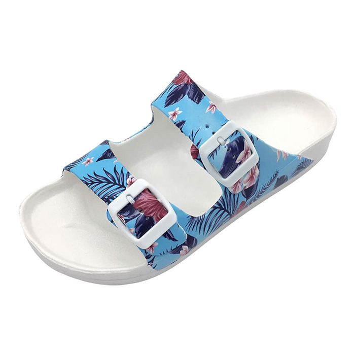 Women's Comfort Slides Double Buckle Adjustable