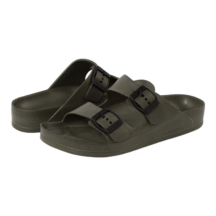 Women's Comfort Slides Double Buckle Adjustable