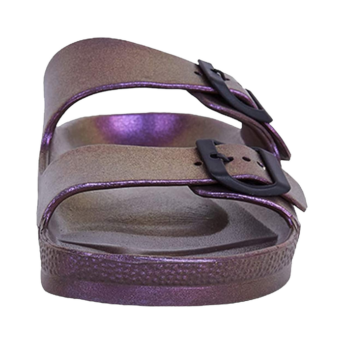 Adjustable Double Buckle Flat Sandals