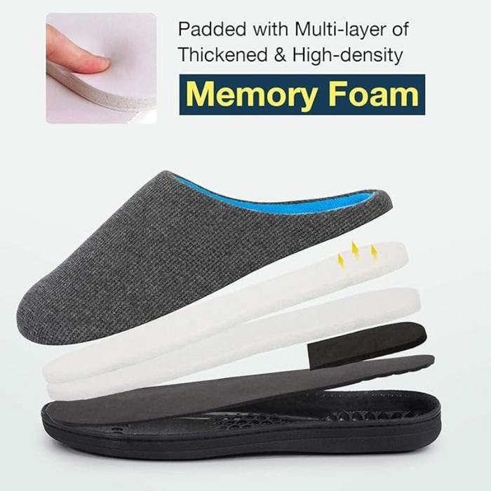Memory Foam House Slippers – Cushioned Comfort With Secure Grip