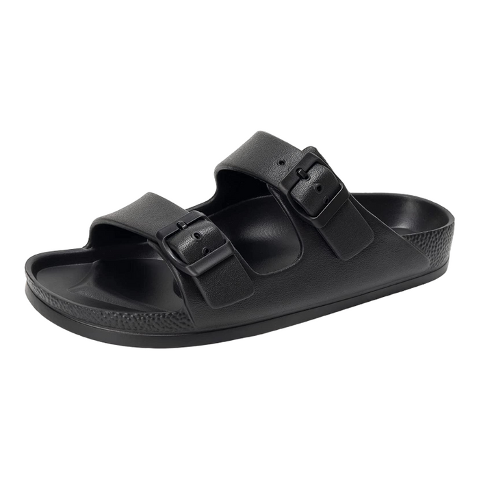 Women's Comfort Slides Double Buckle Adjustable