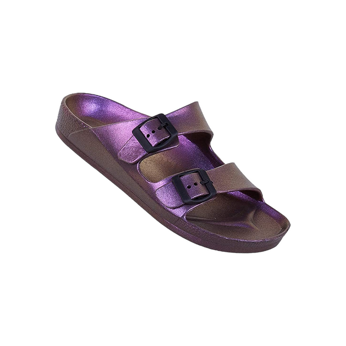 Adjustable Double Buckle Flat Sandals