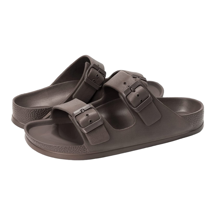 Women's Comfort Slides Double Buckle Adjustable