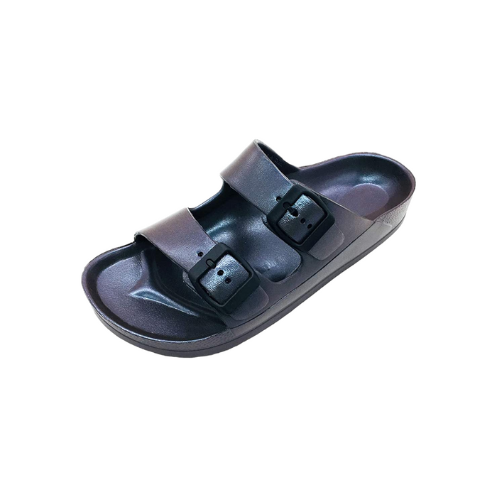 Adjustable Double Buckle Flat Sandals