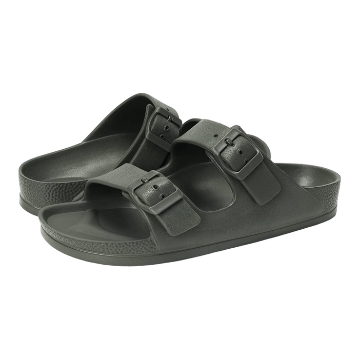 Women's Comfort Slides Double Buckle Adjustable