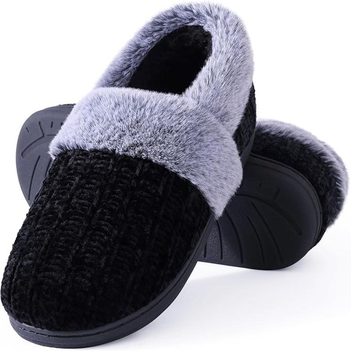 Women Fuzzy Knit Slippers