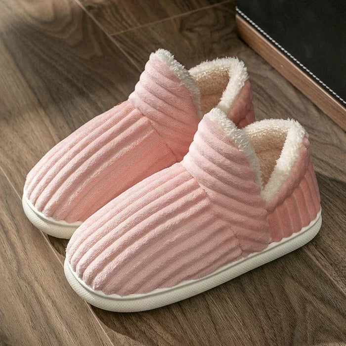 Quilted Pattern Solid Color Slippers