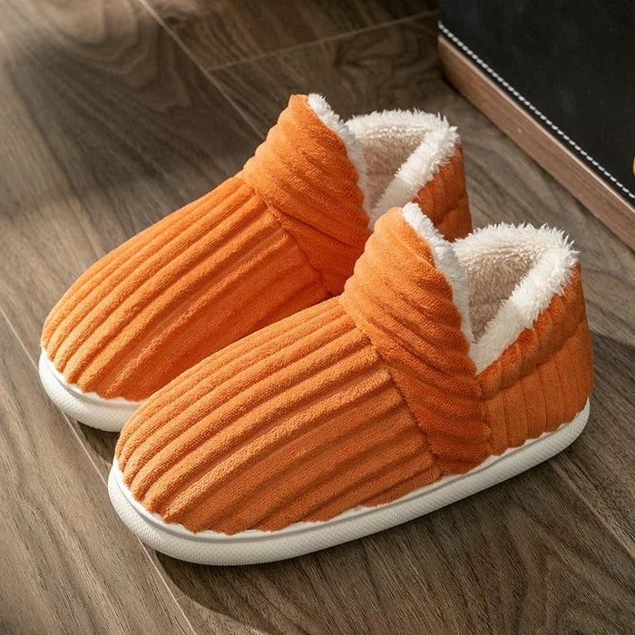 Quilted Pattern Solid Color Slippers