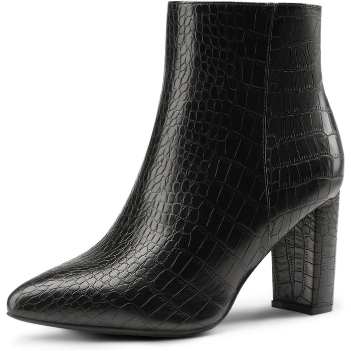 Croc Embossed Design Boots