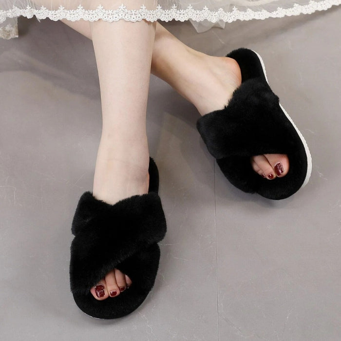 Cross Strap Bedroom Slippers