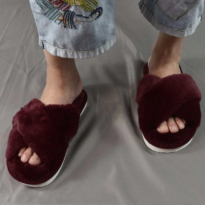 Cross Strap Bedroom Slippers