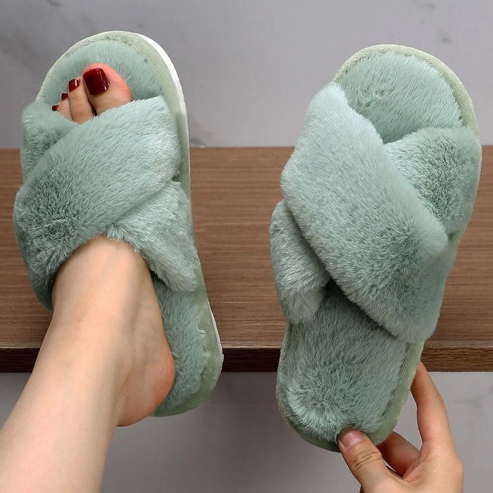 Cross Strap Bedroom Slippers