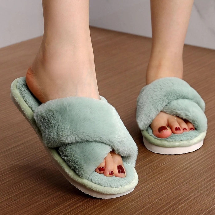 Cross Strap Bedroom Slippers