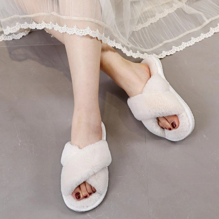 Cross Strap Bedroom Slippers