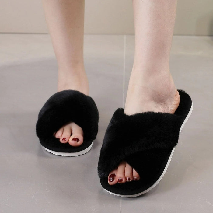 Cross Strap Bedroom Slippers