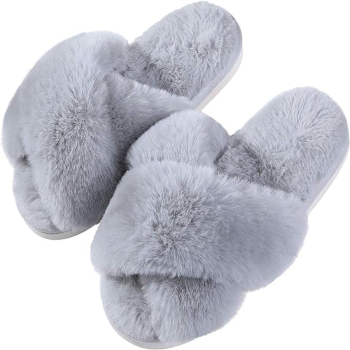 Crossband Open Front Slippers