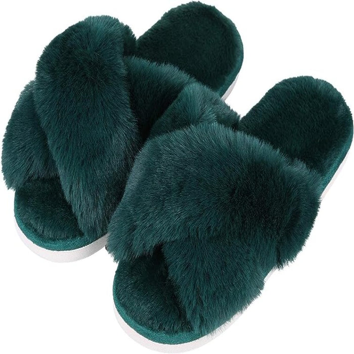 Crossband Open Front Slippers