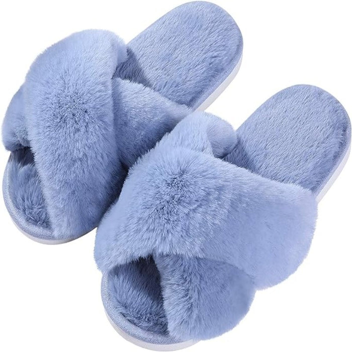 Crossband Open Front Slippers