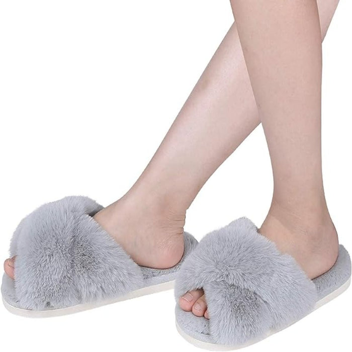 Crossband Open Front Slippers