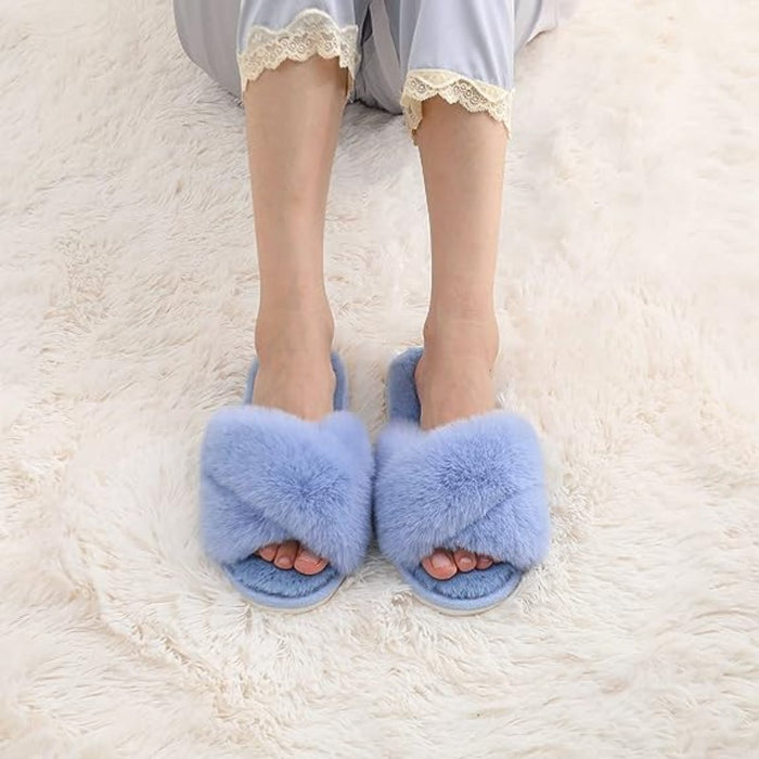 Crossband Open Front Slippers