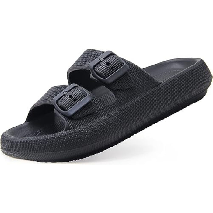 Double Buckle Athletic Adjustable Slides