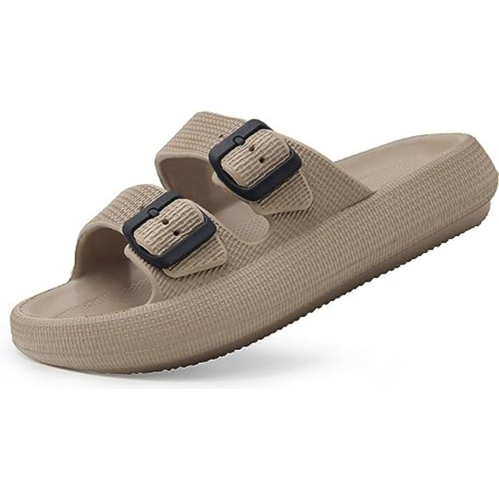 Double Buckle Athletic Adjustable Slides