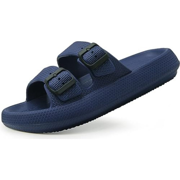 Double Buckle Athletic Adjustable Slides