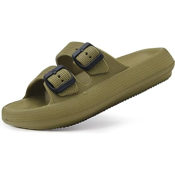 Double Buckle Athletic Adjustable Slides