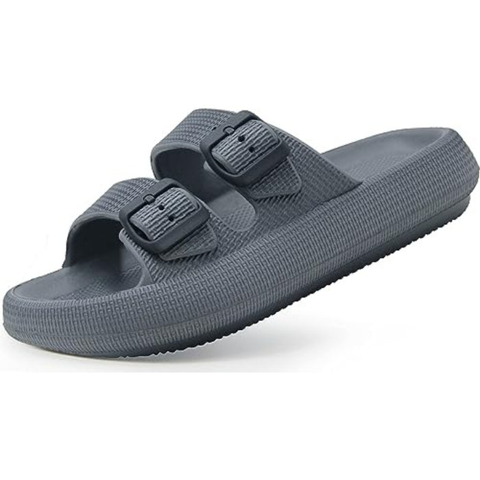 Double Buckle Athletic Adjustable Slides