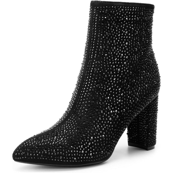 Rhinestone Style Chunky Boots