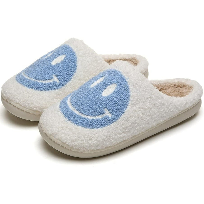 Fluffy Smile Pattern Slippers