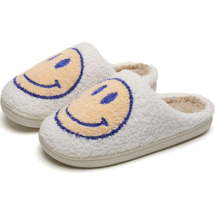 Fluffy Smile Pattern Slippers