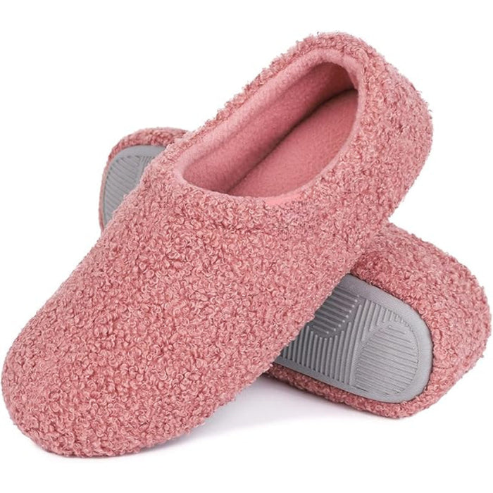 Fuzzy Curly Fur Memory Foam Slippers