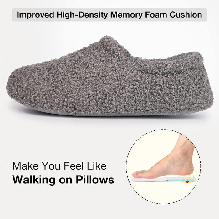 Fuzzy Curly Fur Memory Foam Slippers