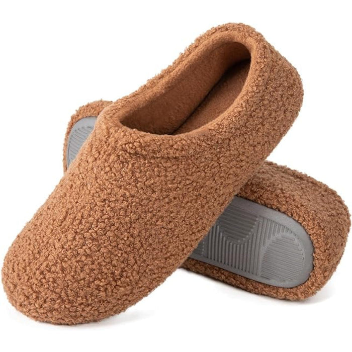 Fuzzy Curly Fur Memory Foam Slippers