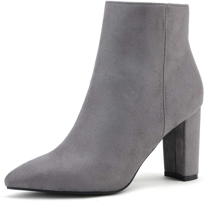 Pointed Pattern Zipper Boots