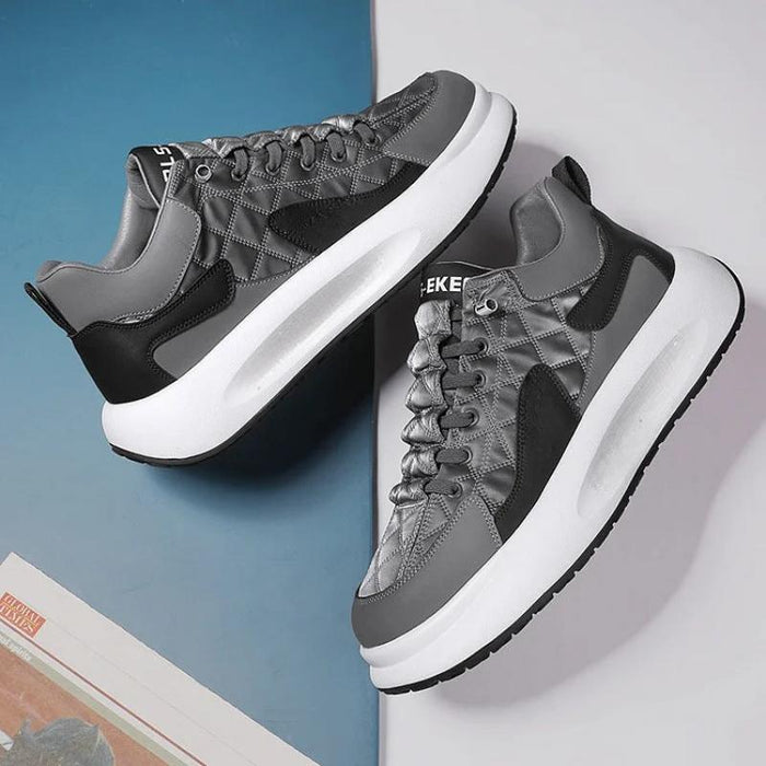 Quilted Lace Up Athletic Sneakers