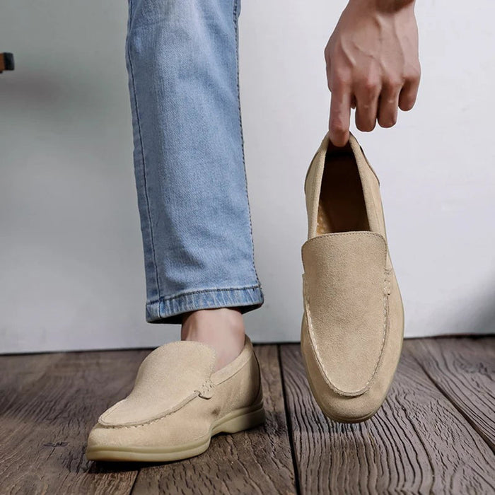 Suede Slip On Loafers