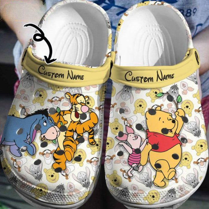 Personalized Winnie The Pooh Family Themed Clogs