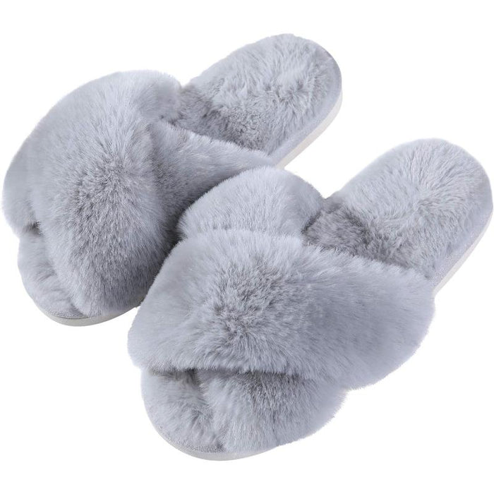 Cozy Cross Strap Foam Slippers For Women