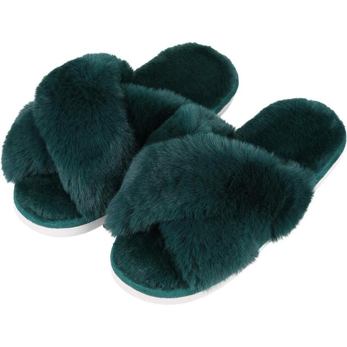 Cross Band Foam Slippers For Women