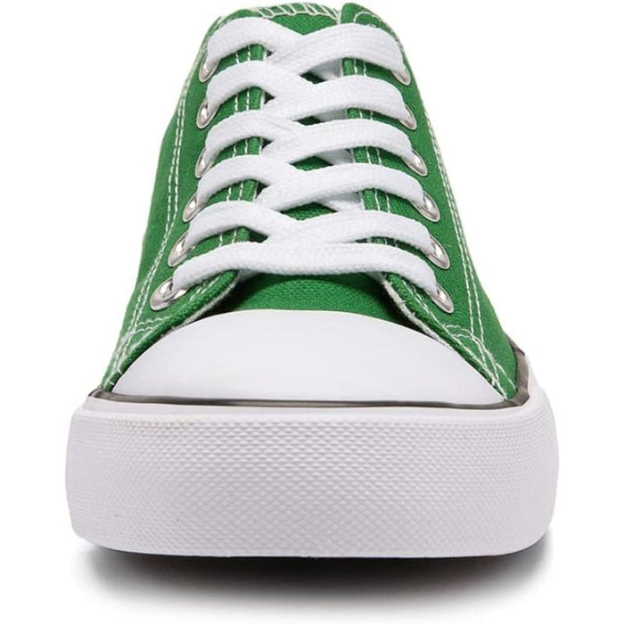 Solid Color Canvas Lace Up Unisex Sneakers