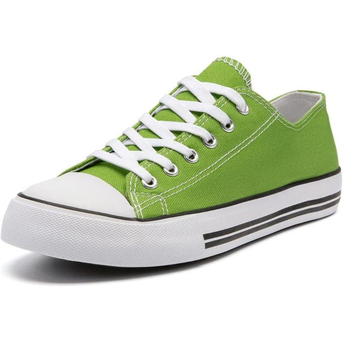 Solid Color Canvas Lace Up Unisex Sneakers