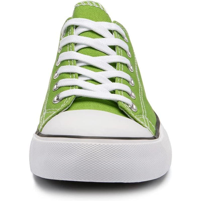 Solid Color Canvas Lace Up Unisex Sneakers