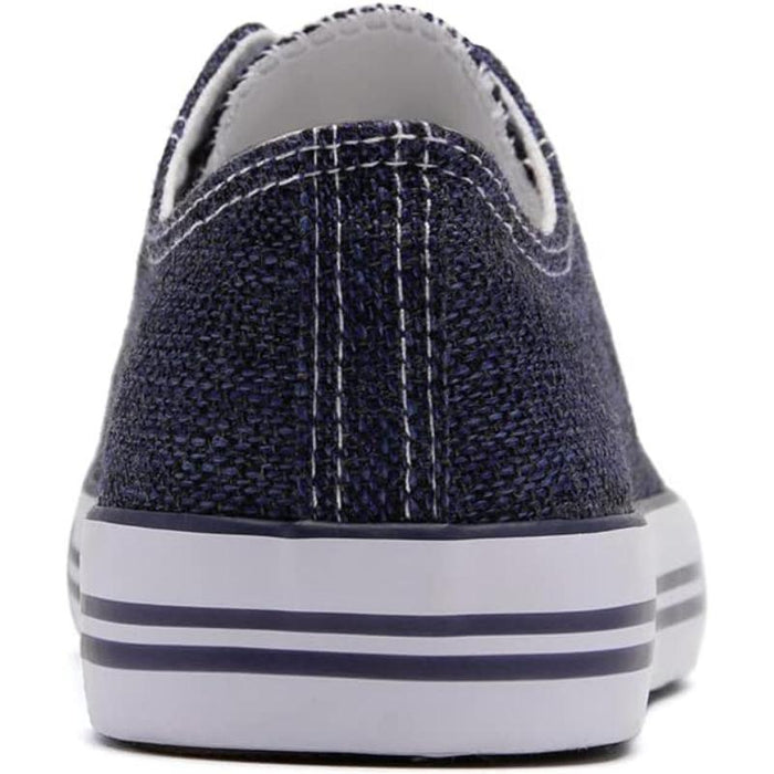 Streamlined Mono Canvas Sneakers with Lace Up Detail