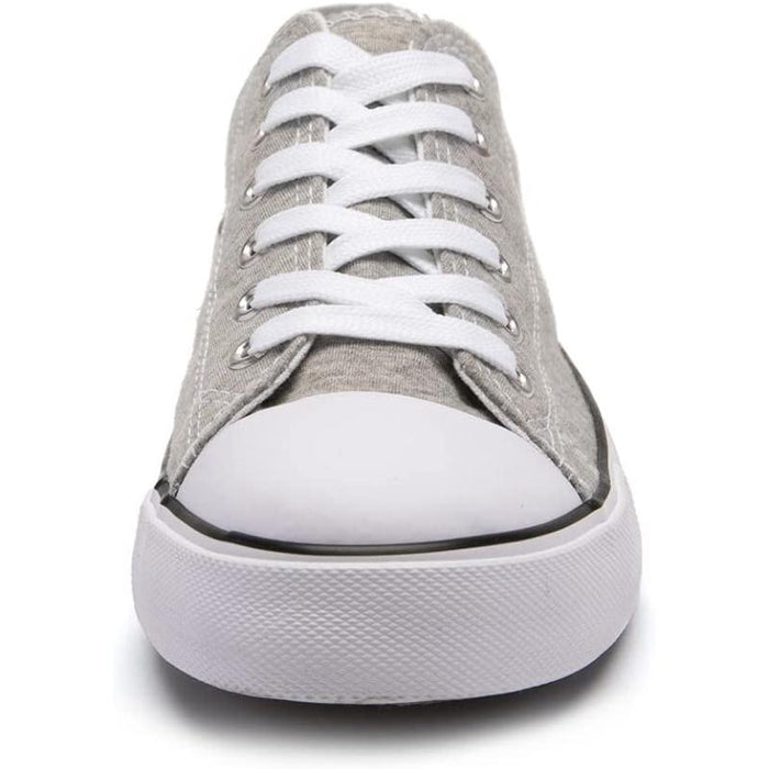 Streamlined Mono Canvas Sneakers with Lace Up Detail